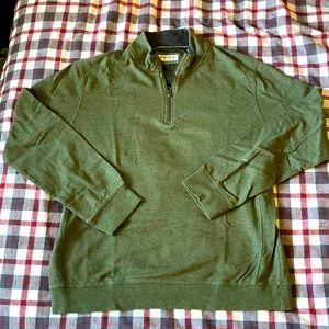 Men's Large 1/4 Zip Sweater by English Laundry Green